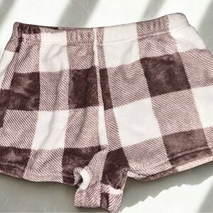 Plaid Fleece Shorts